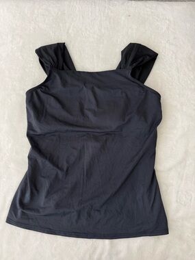 Lands End Women’s Black Swimsuit Top Size 12 E27